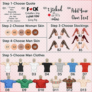 Personalized Cartoon Boxer Briefs, Funny Valentine's Day Gift, Custom Mens Underwear with Names