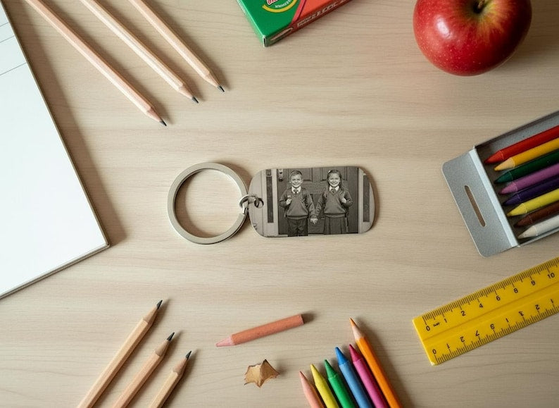 Photo Keyring Personalised Mother's Day Gift Nanny Stainless Steel - Custom Family & Couple Gift Nanna Keepsake Custom Present