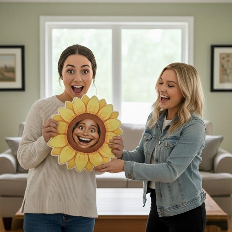 Personalized Sunflower Pillow Custom Face Cushion Sunflower Decor Throw Pillow Girlfriend Birthday Gift