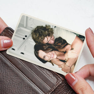 Love You More Reverse Card, Personalized Photo Wallet Card, Valentines Day Gift, Wedding Anniversary Gift for Husband, Gift Partner