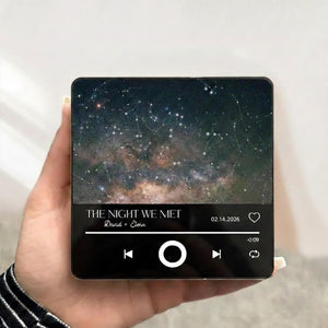 Star Map Music Fridge Magnets: Custom The Night We Met Couple Gift, Romantic Keepsake
