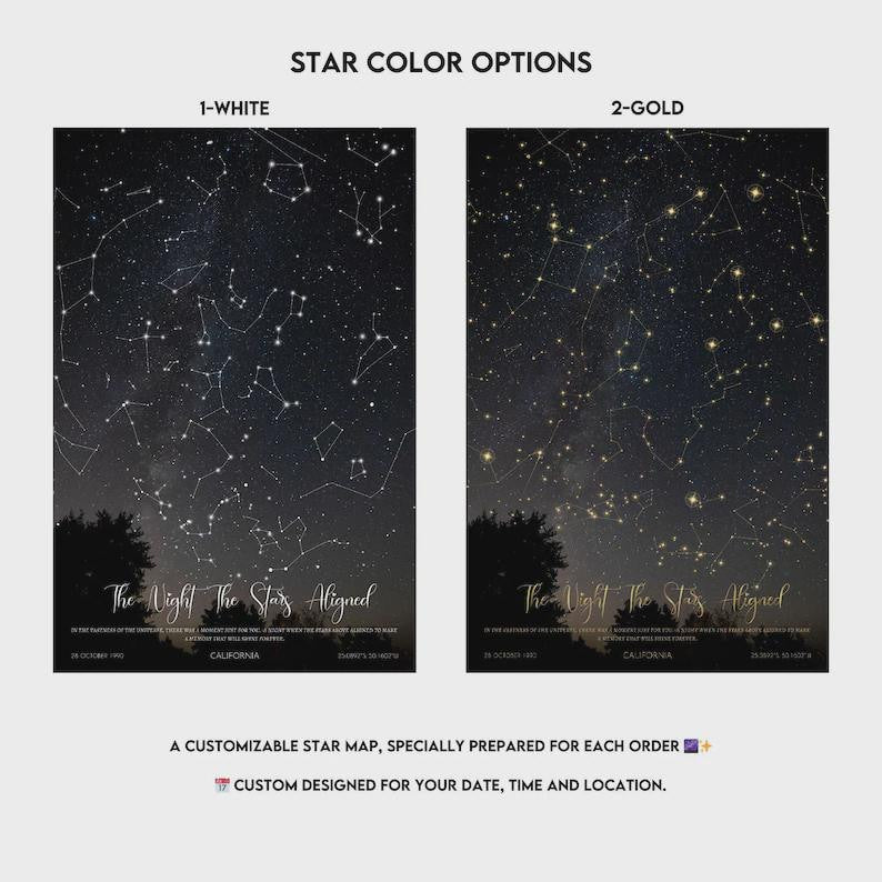 Star Map Music Fridge Magnets: Custom The Night We Met Couple Gift, Romantic Keepsake