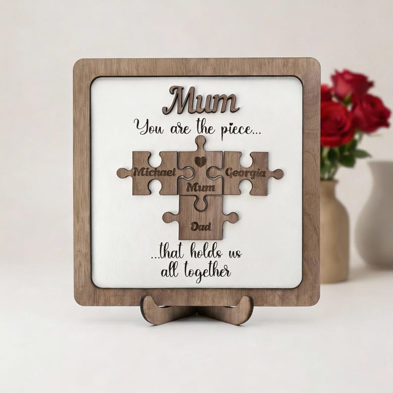 Personalised Mum's Birthday Gift / Mother s Day Keepsake Family Puzzle
