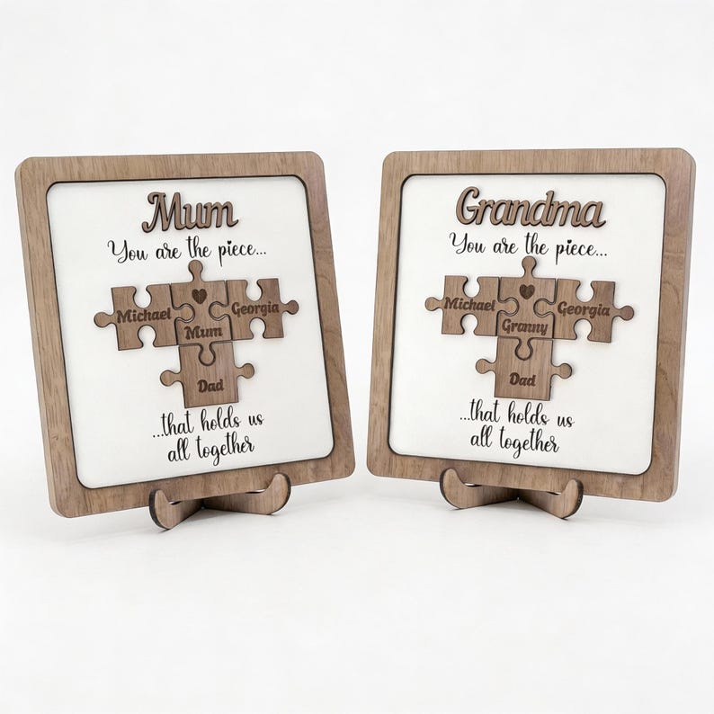 Personalised Mum's Birthday Gift / Mother s Day Keepsake Family Puzzle