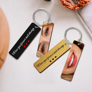 Personalized Eye Photo Aluminum Keychain,Drive Safe I See You Keyring,Custom Girlfriend Eye Picture Gift for Boyfriend, Valentine s Day Gift