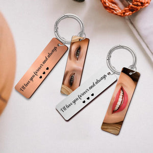 Personalized Eye Photo Aluminum Keychain,Drive Safe I See You Keyring,Custom Girlfriend Eye Picture Gift for Boyfriend, Valentine s Day Gift