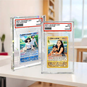 Personalized PKM Valentine s Day Card, Custom Anime Photo Card, Valentine Gift, Game Couple Card Acrylic Blocks, Gift for Game Couples