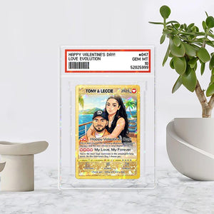 Personalized PKM Valentine s Day Card, Custom Anime Photo Card, Valentine Gift, Game Couple Card Acrylic Blocks, Gift for Game Couples