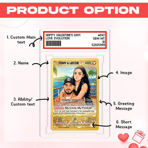 Personalized PKM Valentine s Day Card, Custom Anime Photo Card, Valentine Gift, Game Couple Card Acrylic Blocks, Gift for Game Couples