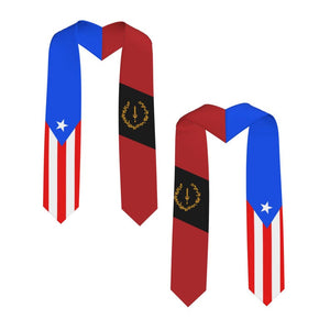 Custom Country Flags Graduation Stole, 2/3/4 Flags Mixed Graduation Sash, Personalized Graduation Gift for Students, Class of 2026