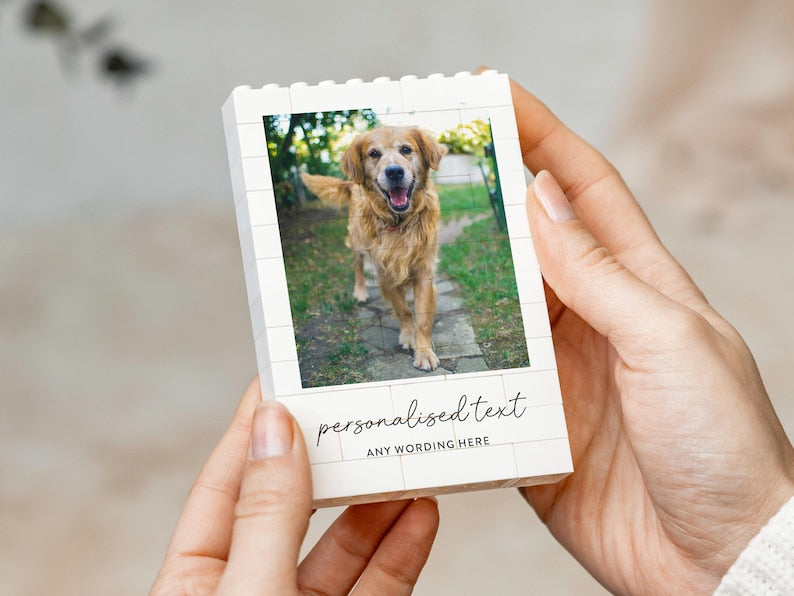 Personalised Anniversary Photo Gift, Couple Adventure Keepsake, Custom Text Photo Memory Block, Valentines Day Gift For Couple, Wedding Gift