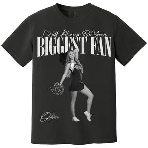 Your Photo Custom Shirt, I'll Always Be Your Biggest Fan, Washed Tee Retro Bootleg Shirt For Football Lover, Your Own Picture Idea
