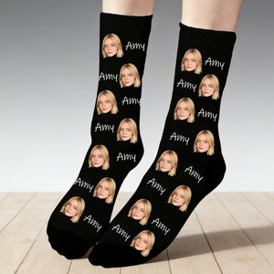 Custom Face Socks With Text,Custom Face Socks,Personalized Photo Socks,Custom Couple Socks,Face On Socks,Valentines Gifts for Best Dad Ever