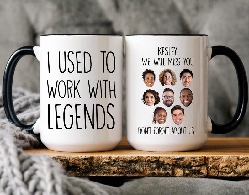 Personalized Retirement Mug, Custom Retirement Gift For Boss Co Worker, Going Away Gift For Coworker, Officially Retired Cup For Men Women Custom Upto 8 Faces