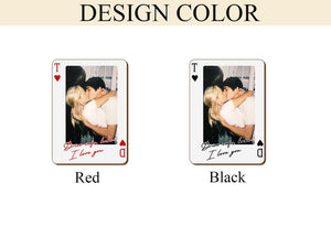 Personalized Valentine Photo Visor Clip Playing Card, Custom Couple Car Gift for Boyfriend Girlfriend, Romantic Love Keepsake