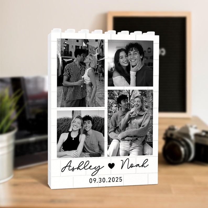 Personalized Photo Building Block Puzzle: Valentine's Day Gift