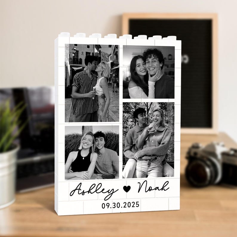Personalized Photo Building Block Puzzle: Photo Building Blocks for Couples, Personalized Photo Block Puzzles, Anniversary Gift, Valentnes Gift for Him Her Boyfriend G-friend