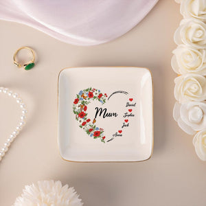 Personalised Mum Trinket Dish, Jewelry Dish For Mama, Kids Name Trinket Dish, Mothers Day Gifts, Gifts for Mum/Grandma/Nana, Mother Birthday Gift