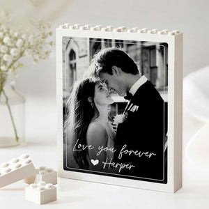 Personalized Couple Photo Building Block, Valentines Day Gift for Him, Couple Photo Puzzle Gift, Gift For Boyfriend Husband
