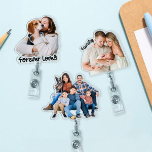 Custom Photo Badge Reel, Personalized Retractable ID Holder