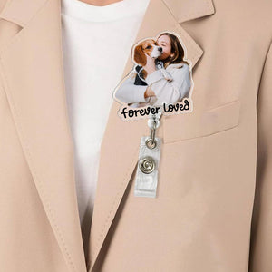 Custom Photo Badge Reel, Personalized Retractable ID Holder