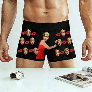 Personalized Face Boxers, Custom Photo Underwear for Him, Photo Anniversary Gift, Valentines Gifts for him,Face Boxer Briefs for Him