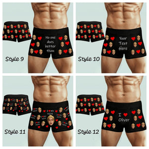 Personalized Face Boxers, Custom Photo Underwear for Him, Photo Anniversary Gift, Valentines Gifts for him,Face Boxer Briefs for Him
