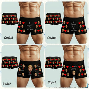 Personalized Face Boxers, Custom Photo Underwear for Him, Photo Anniversary Gift, Valentines Gifts for him,Face Boxer Briefs for Him