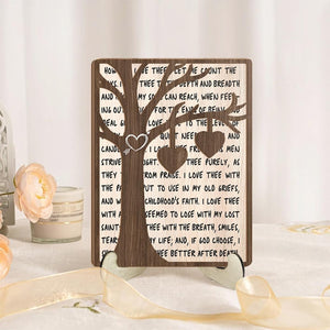 Personalized Tree of Love Wood Plaque, Custom Names Romantic Wooden Sign, Anniversary Wedding Gift for Couples, Rustic Love Keepsake Decor