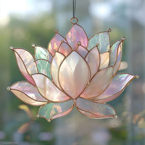 Sacred Lotus Suncatcher Acrylic for Peaceful Home