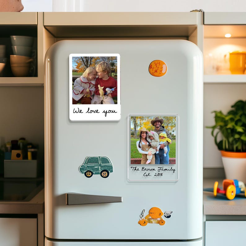 Custom Photo Magnet: Mother's Day Gift For Mom, Grandma, Family Photo Magnet, Grandma And Kids Photo Magnet, Mom And Daughter Gift