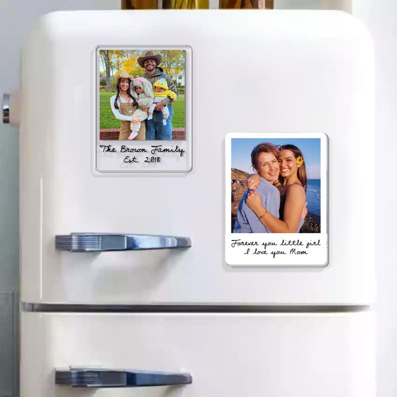 Custom Photo Magnet: Mother's Day Gift For Mom, Grandma, Family Photo Magnet, Grandma And Kids Photo Magnet, Mom And Daughter Gift