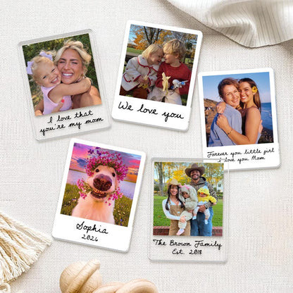 Custom Photo Magnet: Mother's Day Gift For Mom, Grandma, Family Photo Magnet, Grandma And Kids Photo Magnet, Mom And Daughter Gift