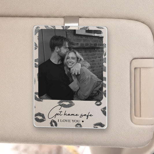 Personalized Couple Photo Car Visor Clip, Drive Safe I Love You, Valentines Gift for Him, Gifts for Boyfriend, Husband, Drive Safe Gift