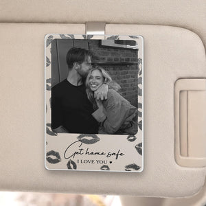 Personalized Couple Photo Car Visor Clip, Drive Safe I Love You, Valentines Gift for Him, Gifts for Boyfriend, Husband, Drive Safe Gift