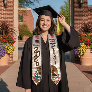 Personalized Mexican Graduation Sash, Mexican Flag Graduation Sash, Mexico Stole, Mexican Graduation Stole 2026, Custom Name & School Stole