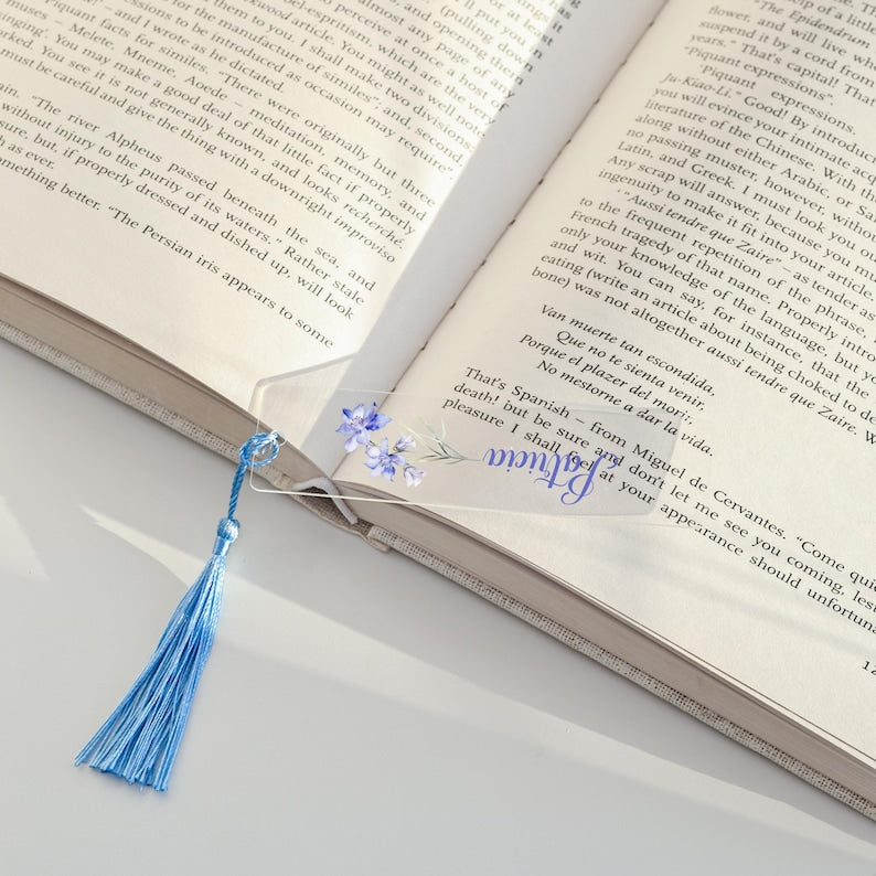 Personalized Floral Bookmark for Women/ Unique Birth Flower Bookmark/ Bookmark Gift/ Bridesmaid Gift/ Valentines Day Gifts/ Friends Gift
