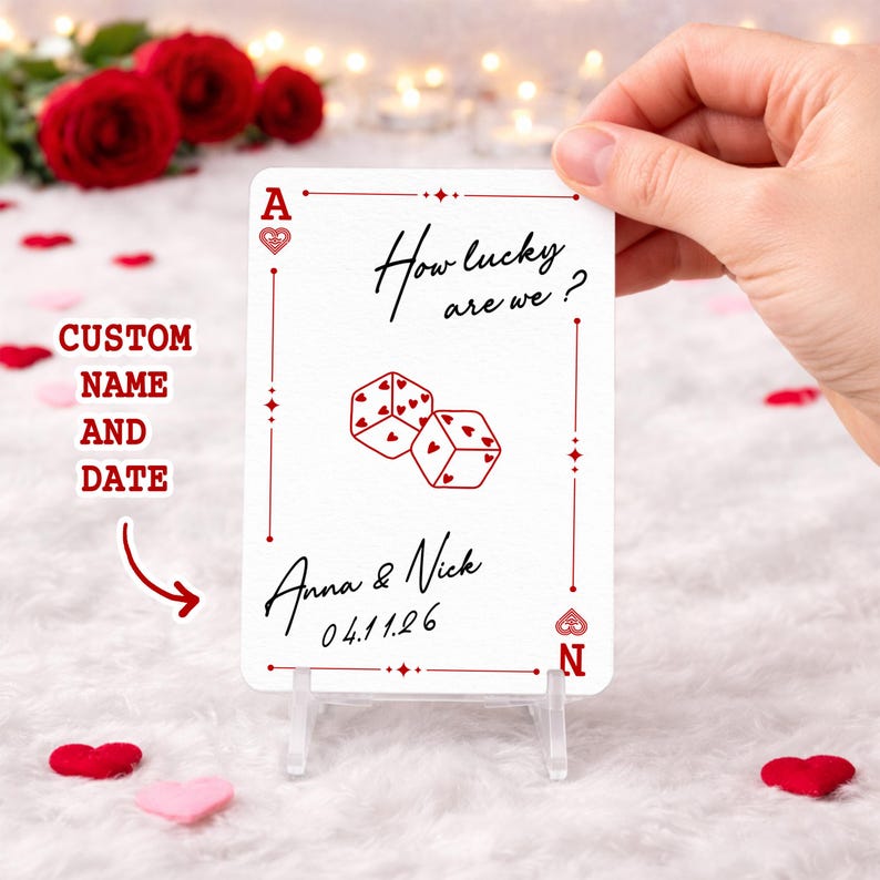 Personalized Metal Photo Custom Poke Card, Custom Picture Card , Playing Card Love Note, Anniversary Gift for Him, Boyfriend Gift