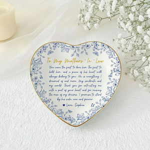 Custom Mother Of The Bride Jewelry Dish, Mother of the bride Jewelry plate, Custom Jewelry Tray for Mom, Wedding Favor Gift For Mom