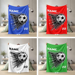 Soccer Blanket, Personalized Gift for Soccer Player Gift, Custom Soccer Blanket,Personalized Soccer gifts,Personalized Soccer Player Blanket