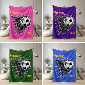 Soccer Blanket, Personalized Gift for Soccer Player Gift, Custom Soccer Blanket,Personalized Soccer gifts,Personalized Soccer Player Blanket