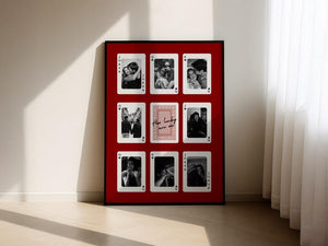 Custom Playing Card Photo Frame, How Lucky are We Poster and Canvas, Personalized Prints for him, Anniversary Gift for Boyfriend, Couple DIY Gift