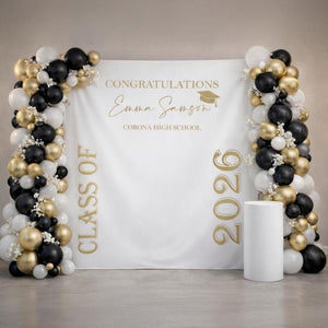 Custom Class of 2026 Graduation Party Banner, Graduation Backdrop 2026, Personalized Graduation Photo Booth Backdrop, High School Graduation
