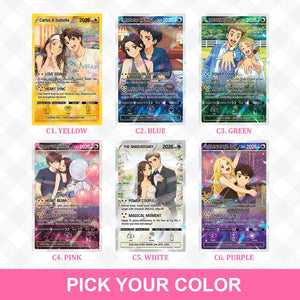 Personalized Poke Love Valentine s Day Card, Custom Anime-Style Photo Card, Valentine Gift, Game Couple Card, Gift for Game Couples, Him&Her