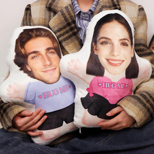 Customized Face Photo Pillow - DIY Cute Girl Plush Pillow, Couple Toys Dolls, Birthday Gift For Him & Her, Valentine's Day gift