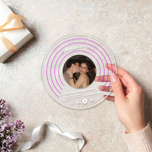 Custom Car Visor Photo Clip,Visor Clip Frame,Personalized Acrylic Sun Visor Decor Gift,Photo Music Code Car Clip,Music Lover Couple Gifts