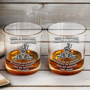 Personalized Brother Whiskey Glass, Custom Once A Brother Always A Brother Bourbon Glass, Long Distance Sibling Scotch Cup, Groomsmen Gift