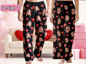 Custom Photo Pajama Pants: Personalized couple faces, Valentine's Day Gifts