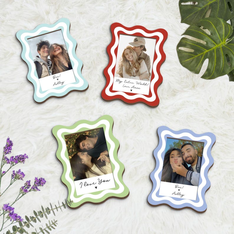 Custom Couple Photo Frame Fridge Magnet, Personalized Couple Portraid Keepsake, Anniversary Gift, Picture Couples, Valentine's Day Gift