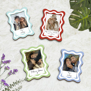 Custom Couple Photo Frame Fridge Magnet, Personalized Couple Portraid Keepsake, Anniversary Gift, Picture Couples, Valentine's Day Gift